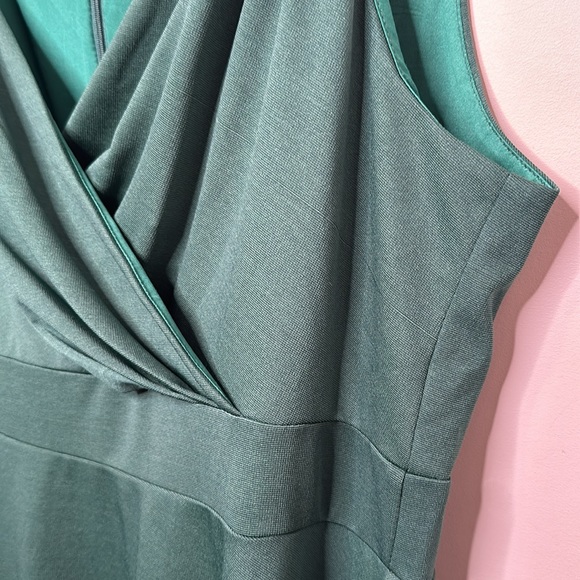 GRACE KARIN Green Sleeveless Wrap V-Neck A-line Cocktail Swing Dress - Picture 6 of 15